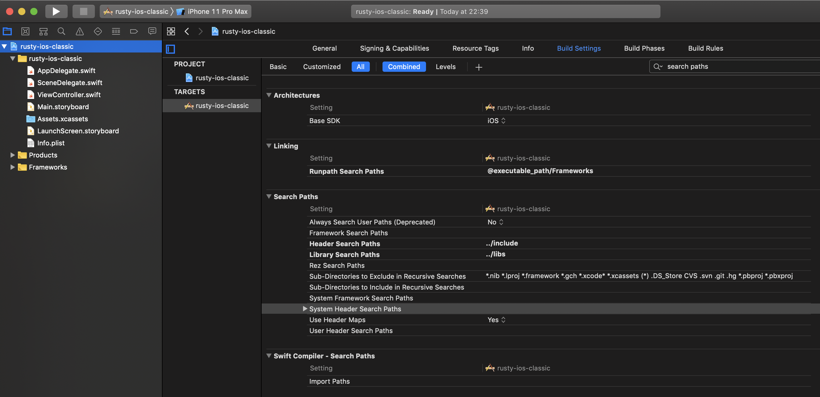 Add header and library search paths