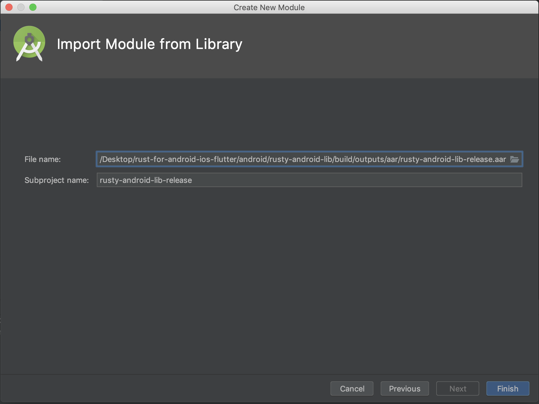 Importing the Android Library