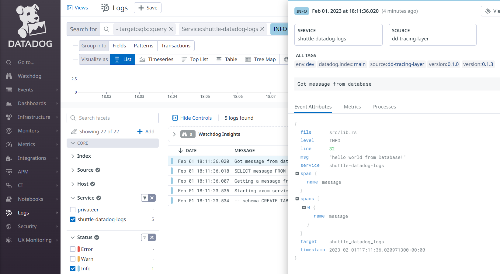 shuttle-datadog-logs